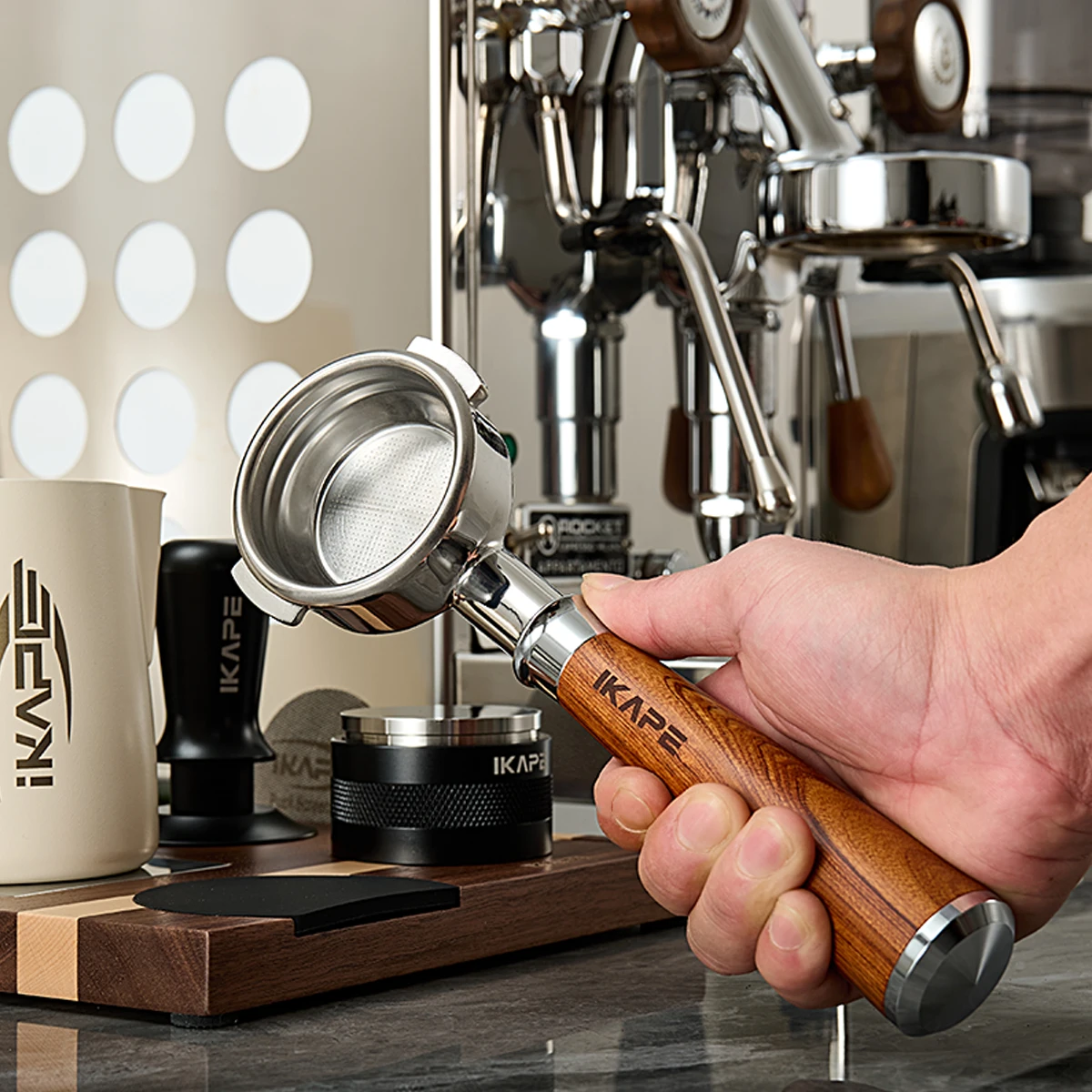 فلتر القهوة بدون قاع من IKAPE  - مراجعة Portafilter 58Mm وسعره