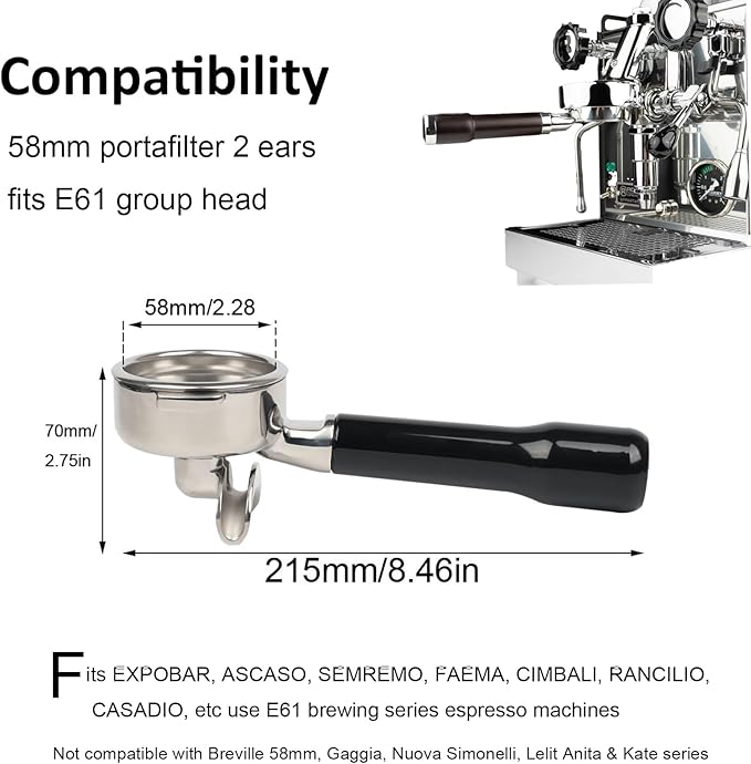 حامل فلتر E61 مقاس 58 مم بفوهة - مراجعة Portafilter 58Mm وسعره
